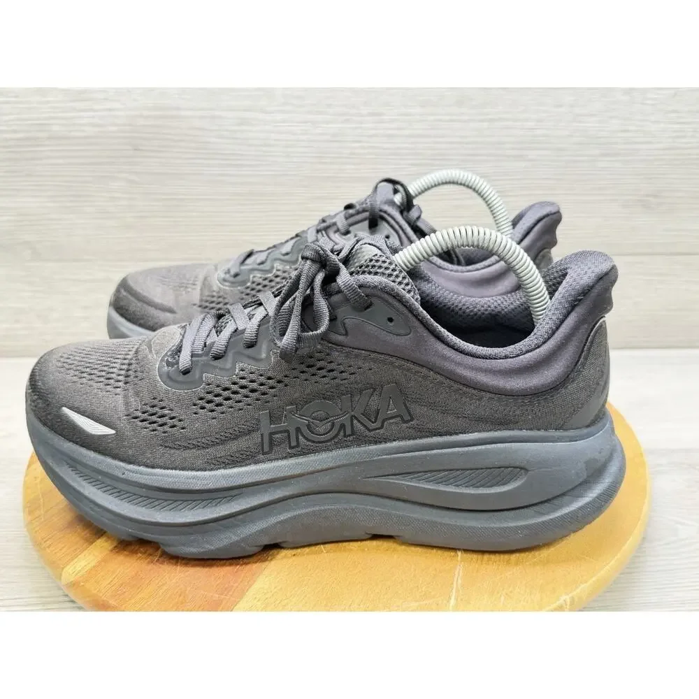 Hoka One One Bondi 9 Triple Black Running Sneakers Athletic Shoes Women’s 9